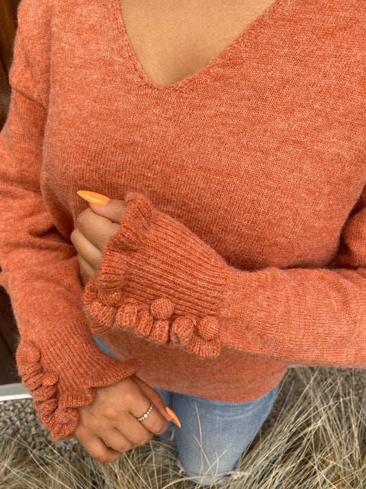 Rhea Salmon Winter Sweater