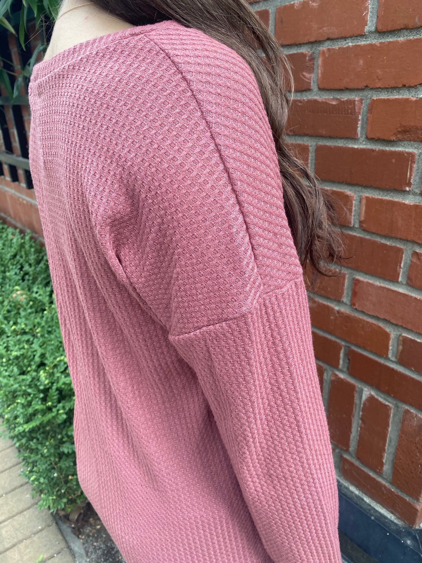 Raine Waffle Knit (Mauve)